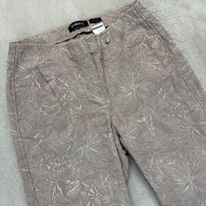 Robell Pants Women's‎ 6 Bella 09 Floral Print Trousers Beige High Waist Bulgaria